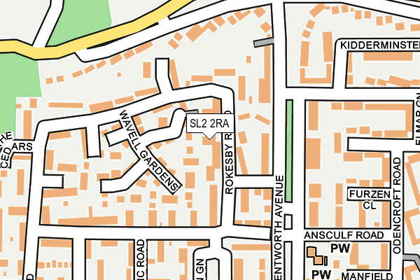 SL2 2RA map - OS OpenMap – Local (Ordnance Survey)