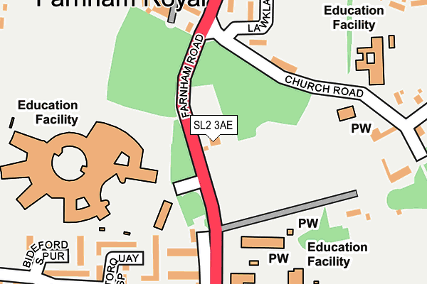 SL2 3AE map - OS OpenMap – Local (Ordnance Survey)