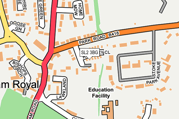 SL2 3BG map - OS OpenMap – Local (Ordnance Survey)