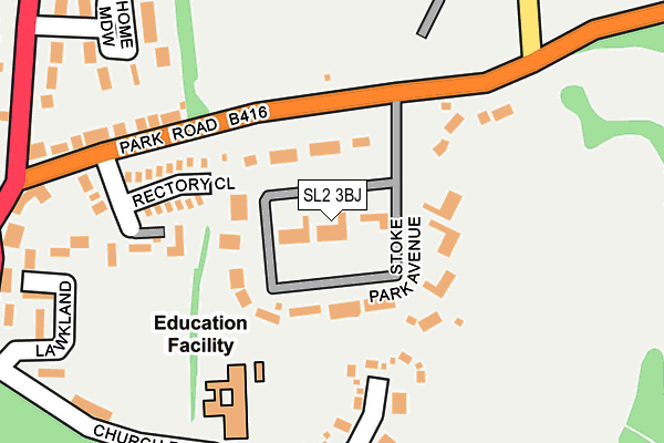 SL2 3BJ map - OS OpenMap – Local (Ordnance Survey)