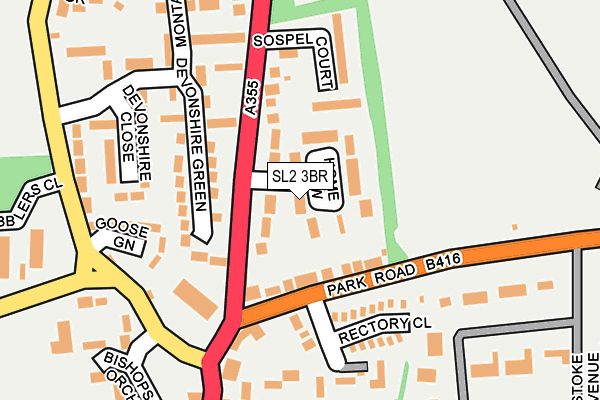 SL2 3BR map - OS OpenMap – Local (Ordnance Survey)