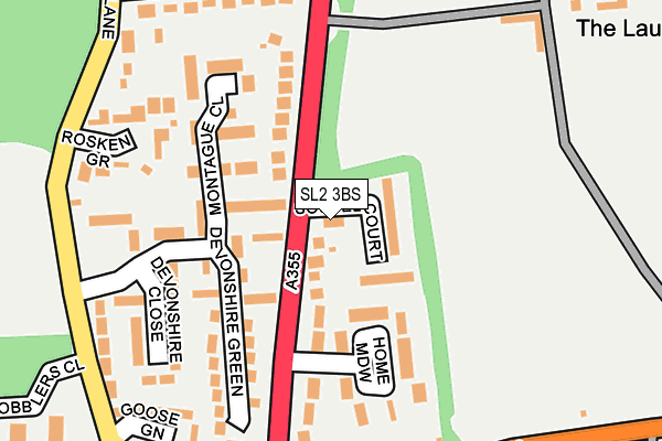 SL2 3BS map - OS OpenMap – Local (Ordnance Survey)