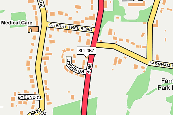 SL2 3BZ map - OS OpenMap – Local (Ordnance Survey)