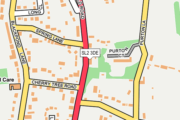 SL2 3DE map - OS OpenMap – Local (Ordnance Survey)