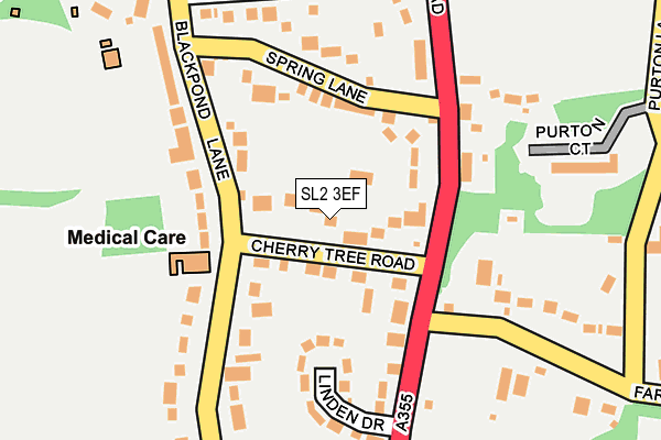 SL2 3EF map - OS OpenMap – Local (Ordnance Survey)