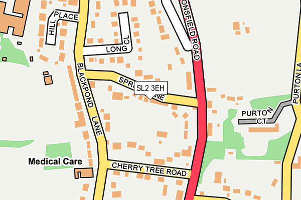 SL2 3EH map - OS OpenMap – Local (Ordnance Survey)