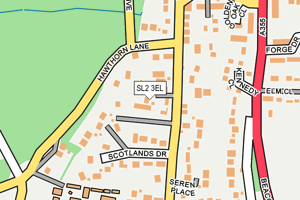 SL2 3EL map - OS OpenMap – Local (Ordnance Survey)