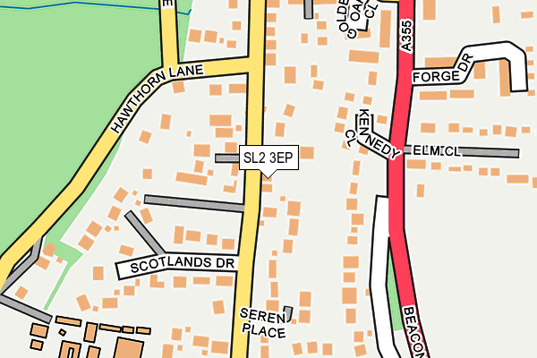 SL2 3EP map - OS OpenMap – Local (Ordnance Survey)
