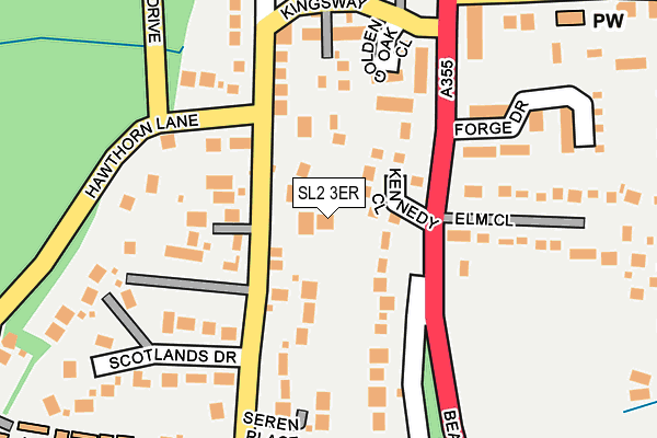SL2 3ER map - OS OpenMap – Local (Ordnance Survey)