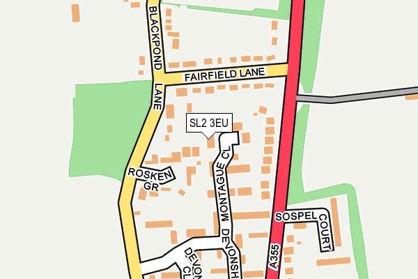 SL2 3EU map - OS OpenMap – Local (Ordnance Survey)