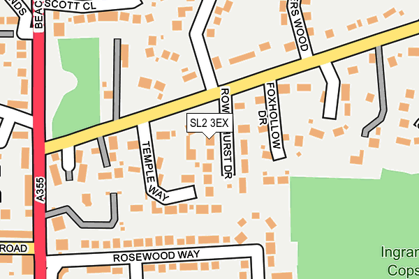 SL2 3EX map - OS OpenMap – Local (Ordnance Survey)