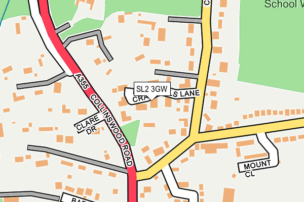 SL2 3GW map - OS OpenMap – Local (Ordnance Survey)