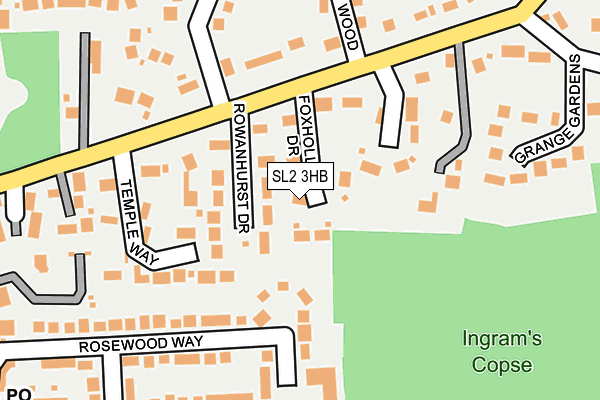 SL2 3HB map - OS OpenMap – Local (Ordnance Survey)