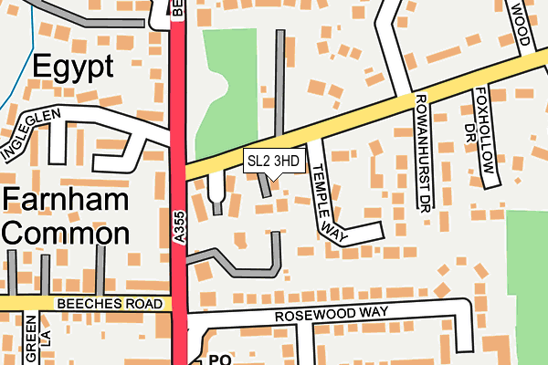 SL2 3HD map - OS OpenMap – Local (Ordnance Survey)