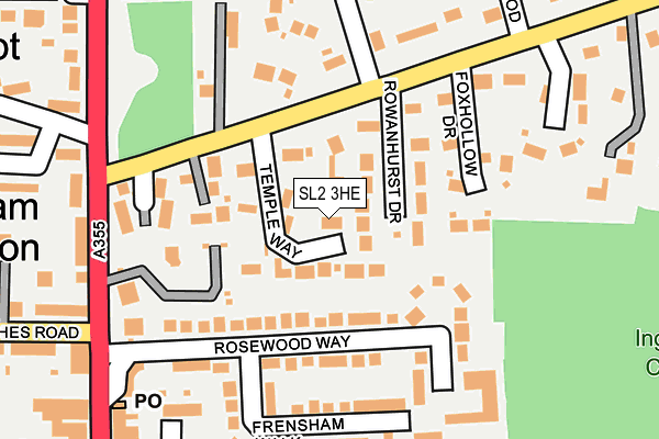 SL2 3HE map - OS OpenMap – Local (Ordnance Survey)