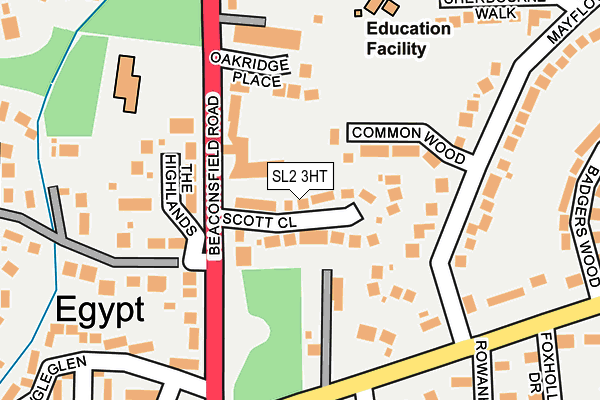 SL2 3HT map - OS OpenMap – Local (Ordnance Survey)