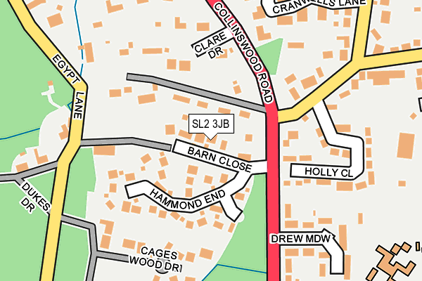 SL2 3JB map - OS OpenMap – Local (Ordnance Survey)