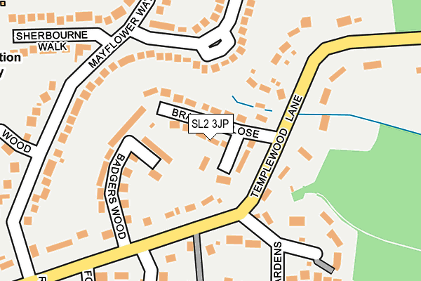 SL2 3JP map - OS OpenMap – Local (Ordnance Survey)