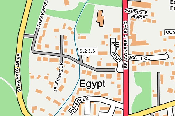SL2 3JS map - OS OpenMap – Local (Ordnance Survey)