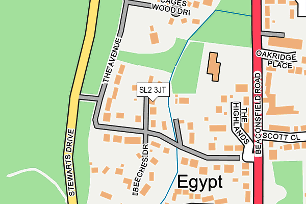 SL2 3JT map - OS OpenMap – Local (Ordnance Survey)