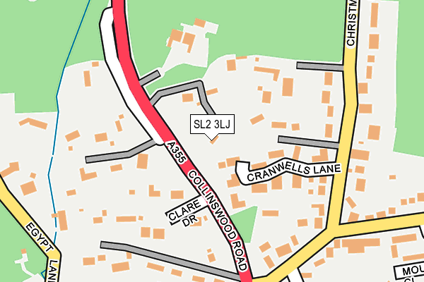 SL2 3LJ map - OS OpenMap – Local (Ordnance Survey)