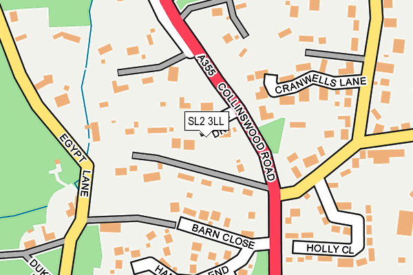 SL2 3LL map - OS OpenMap – Local (Ordnance Survey)