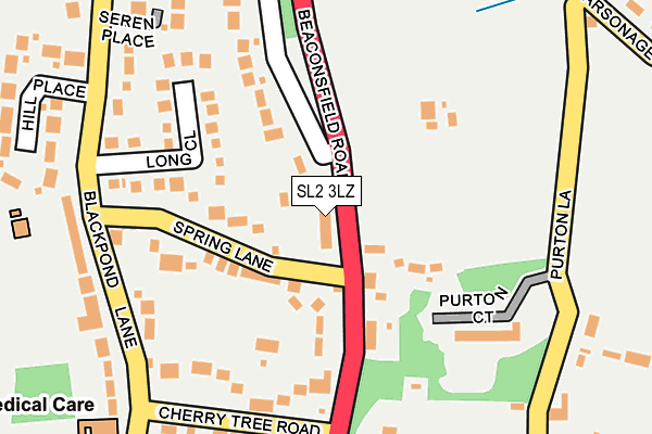 SL2 3LZ map - OS OpenMap – Local (Ordnance Survey)