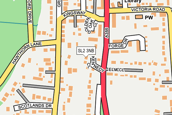 SL2 3NB map - OS OpenMap – Local (Ordnance Survey)