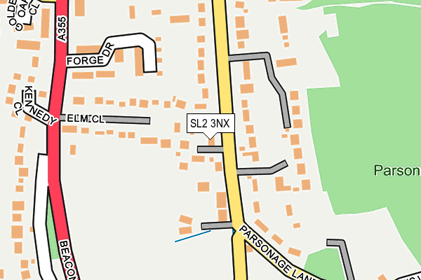 SL2 3NX map - OS OpenMap – Local (Ordnance Survey)