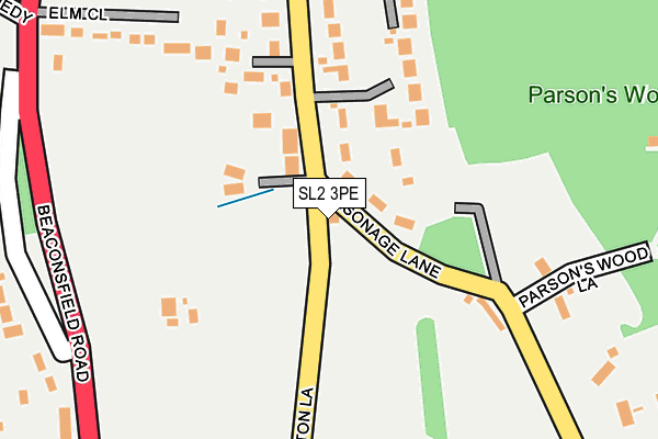 SL2 3PE map - OS OpenMap – Local (Ordnance Survey)