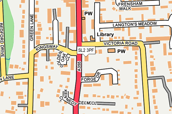 SL2 3PF map - OS OpenMap – Local (Ordnance Survey)