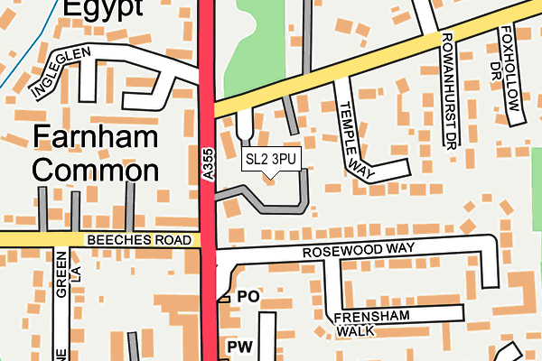 SL2 3PU map - OS OpenMap – Local (Ordnance Survey)