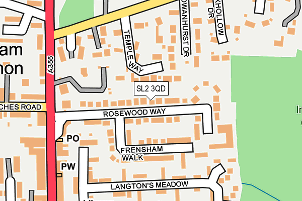 SL2 3QD map - OS OpenMap – Local (Ordnance Survey)