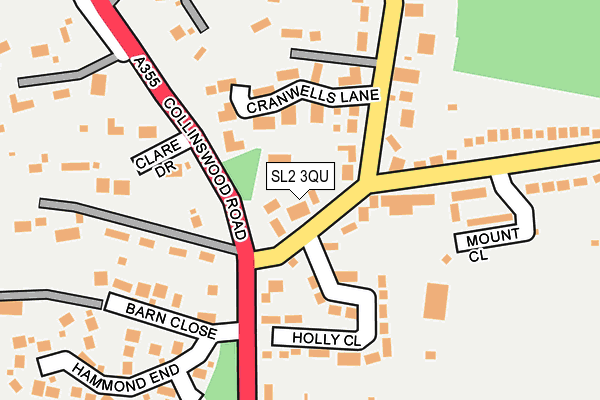 SL2 3QU map - OS OpenMap – Local (Ordnance Survey)