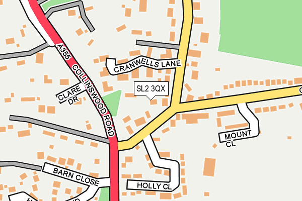 SL2 3QX map - OS OpenMap – Local (Ordnance Survey)