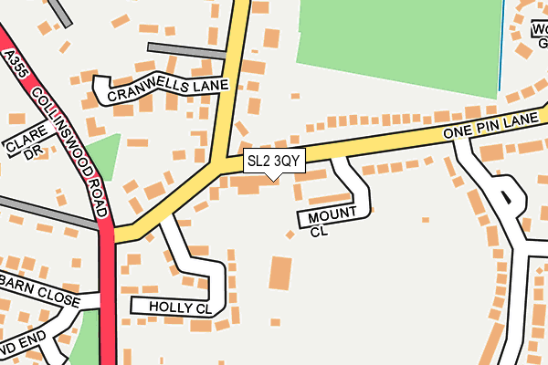 SL2 3QY map - OS OpenMap – Local (Ordnance Survey)