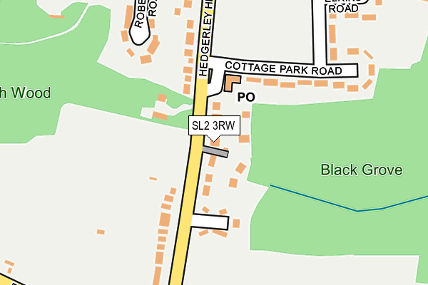 SL2 3RW map - OS OpenMap – Local (Ordnance Survey)