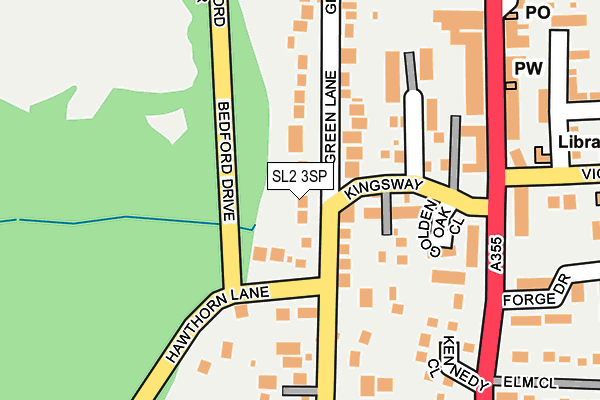 SL2 3SP map - OS OpenMap – Local (Ordnance Survey)