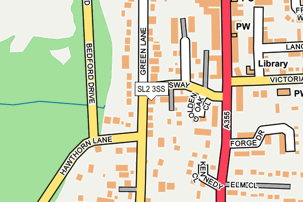 SL2 3SS map - OS OpenMap – Local (Ordnance Survey)