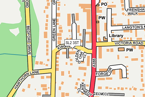 SL2 3ST map - OS OpenMap – Local (Ordnance Survey)