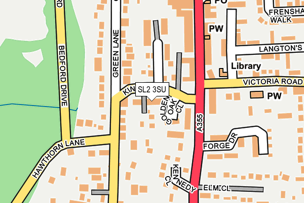 SL2 3SU map - OS OpenMap – Local (Ordnance Survey)
