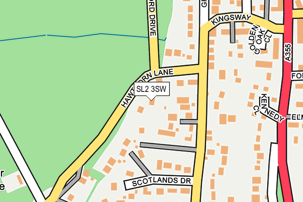 SL2 3SW map - OS OpenMap – Local (Ordnance Survey)