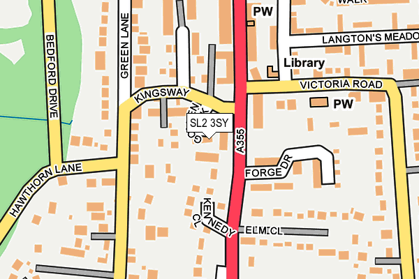 SL2 3SY map - OS OpenMap – Local (Ordnance Survey)