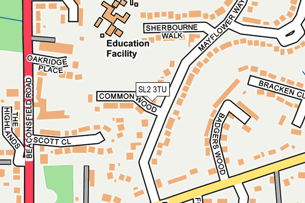 SL2 3TU map - OS OpenMap – Local (Ordnance Survey)