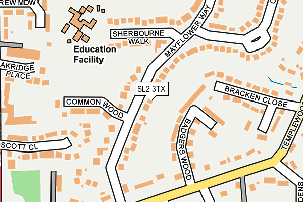 SL2 3TX map - OS OpenMap – Local (Ordnance Survey)
