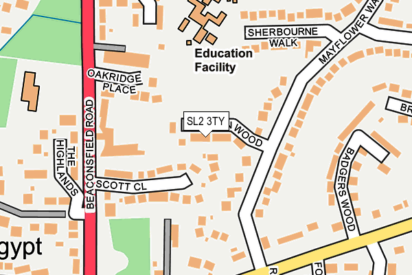 SL2 3TY map - OS OpenMap – Local (Ordnance Survey)
