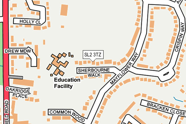 SL2 3TZ map - OS OpenMap – Local (Ordnance Survey)