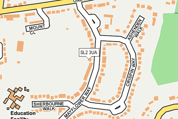SL2 3UA map - OS OpenMap – Local (Ordnance Survey)