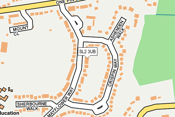 SL2 3UB map - OS OpenMap – Local (Ordnance Survey)