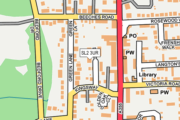 SL2 3UR map - OS OpenMap – Local (Ordnance Survey)